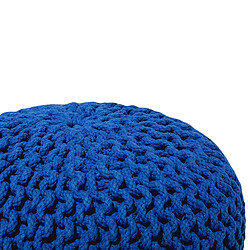 Acheter Beliani Pouf en coton bleu foncé 40 x 25 cm CONRAD