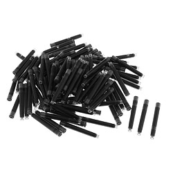 100pieces cartouches d'encre stylo à encre recharges de stylo de papeterie noir 3.4mm