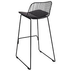 Beliani Tabouret de bar Set de 2 Métal Noir PENSACOLA pas cher