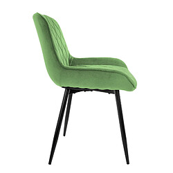 Avis ML-Design Set de 4 chaises de salle à manger rembourrée en velours vert fauteuils moderne