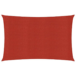 vidaXL Voile d'ombrage 160 g/m² Rouge 2,5x4,5 m PEHD