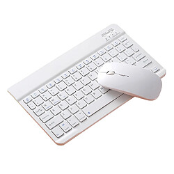 Ensemble De Peignes Clavier Souris Bluetooth 2,4 GHz Pour IPad 10 Pouces Blanc