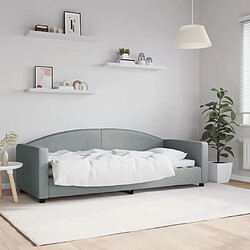 vidaXL Lit de repos sans matelas gris clair 80x200 cm tissu