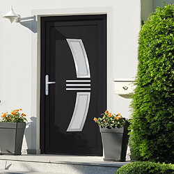 vidaXL Porte d'entrée anthracite 108x208 cm PVC 