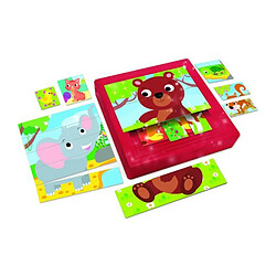 Lisciani Giochi 8 puzzles progressifs - Carotina Baby - les Bébés Animaux - avec support auto correctif - LISCIANI