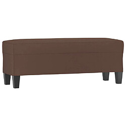 Helloshop26 Banc banquette meuble 100 x 35 x 41 cm synthétique marron 02_0010621