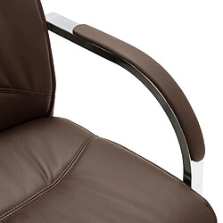 Maison Chic Chaise Gaming | Chaise de bureau Ergonomique Fauteuil cantilever Marron Similicuir -GKD65197 pas cher