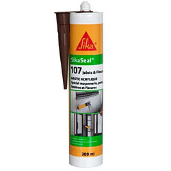 Mastic acrylique spécial façade - SIKA SikaSeal 107 Joints et Fissure - Acajou - 300ml