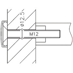 Normbau KIT MONTAGE FIXATION TRAVERSANTE M12