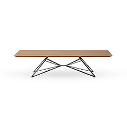 Lisa Design Belize - table basse - bois et métal - 160 cm