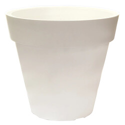 WellHome JARDINIÈRE EN POLYÉTHYLÈNE POUR ROTOMOULAGE BLANC 35X30 CM