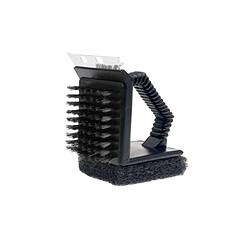 Brosse de nettoyage 3 en 1 pour barbecue - Noire