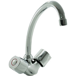 Robinet melangeur de lavabo en laiton chrome avec bec mobile