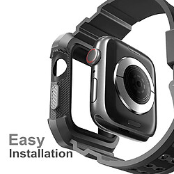 Wewoo Bracelet de galvanoplastie intégré universel pour Apple Watch 5/4 générations 44 mm Noir