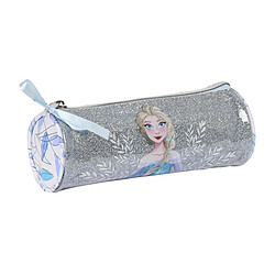 Trousse d'écolier cylindrique Frozen Memories Argenté Lila (20 x 7 x 7 cm) 