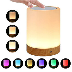 Universal Lampe de table touchée, lampe de chevet dimmable avec lumière blanche chaude