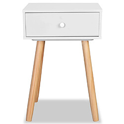 Avis vidaXL Table de chevet 2 pcs Bois de pin massif 40 x 30 x 61 cm Blanc