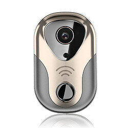 Wewoo Interphone vidéo Visiophone or WIFI 1.3MP Réseau HD Sonnette, Micro SD Carte & Nuit Vison 