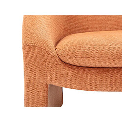 Vente-Unique Fauteuil en tissu terracotta OSSANA pas cher