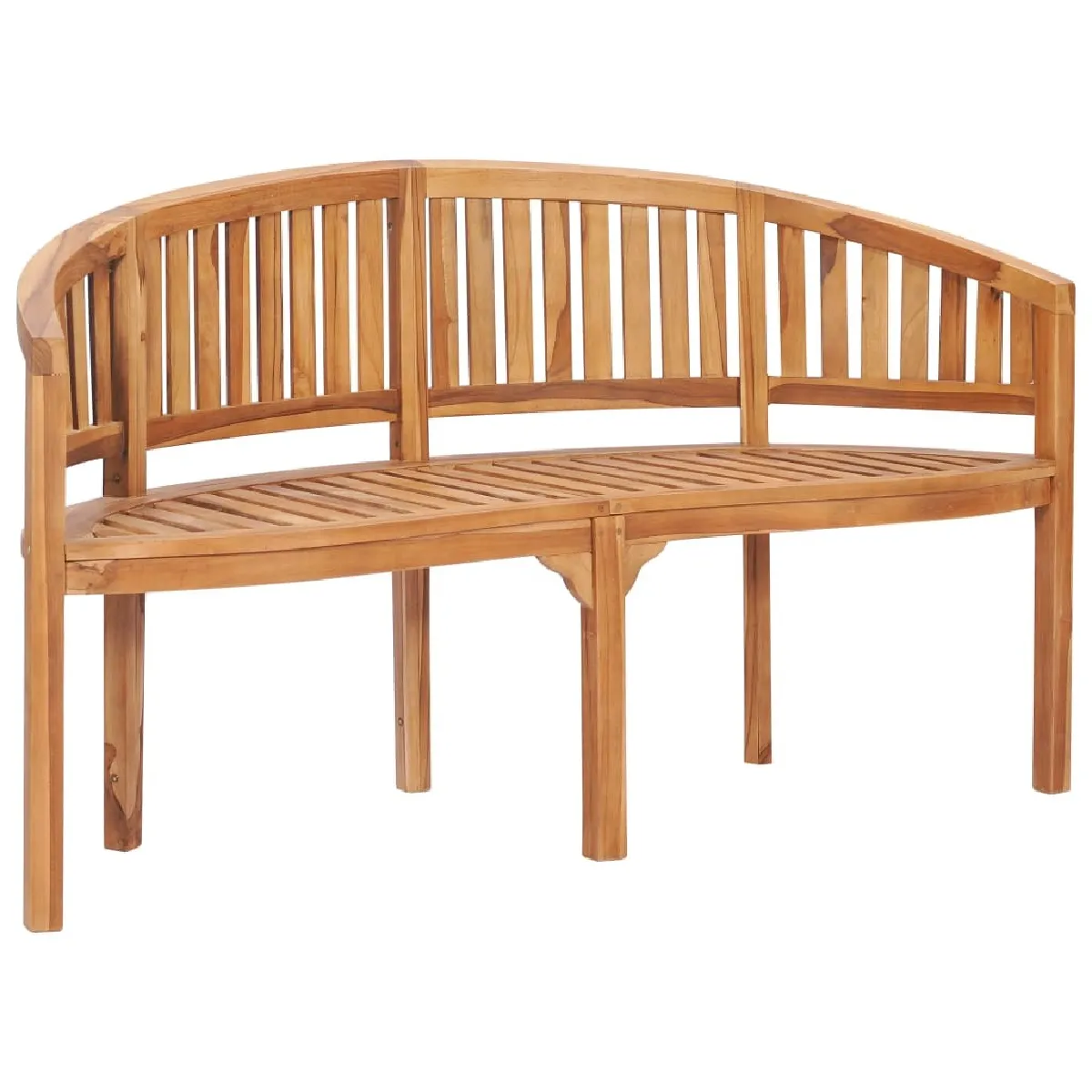 Maison Chic Banc de jardin | Banquette de jardin | Chaise Relax en forme de banane 151 cm Teck solide -MN87949