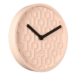 Karlsson Horloge ronde en béton Honey 31 cm Rose.