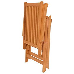 Acheter Maison Chic Lot de 4 Chaises de jardin,Fauteuil d'extérieur avec coussins à carreaux rouge Teck -MN76747