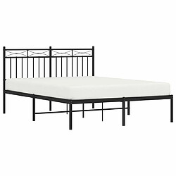 Avis Maison Chic Lit adulte - Cadre de lit métal avec tête de lit,Structure du lit Contemporain pour chambre noir 140x190 cm -MN46511