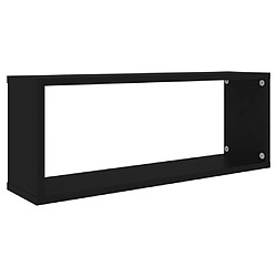 Avis vidaXL Étagères murales cube 6 pcs Noir 60x15x23 cm Bois d’ingénierie