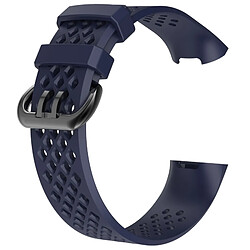 Wewoo Bracelet pour montre connectée Dragonne sport réglable avec trou carré FITBIT Charge 3 bleu aqua