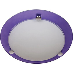 Plafond rond TIERRA 1xE14 H.8xP.25cm Aubergine/Blanc