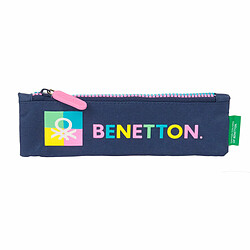 Trousse d'écolier Benetton Cool Blue marine 20 x 6 x 1 cm 