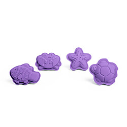 Bigjigs Toys 4 moules à sable en silicone violet