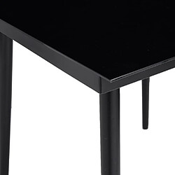 Avis vidaXL Table à dîner de jardin Noir 80x80x74 cm Acier et verre