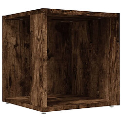 vidaXL Table d'appoint Chêne fumé 33x33x34,5 cm Bois d'ingénierie