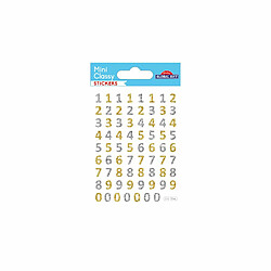 Youdoit 63 Stickers Chiffres - Paillettes or et argent - 0,7 cm