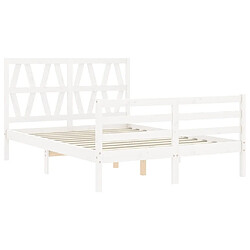 Acheter vidaXL Cadre de lit sans matelas blanc 120x200 cm bois massif