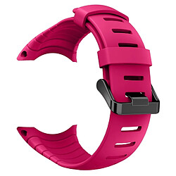 Wewoo Bracelet Magenta pour Sunnto Core Series Boucles Carré Silicone TPU Boucle D'acier