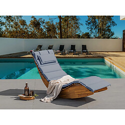 Beliani Chaise longue Bleu BRESCIA II