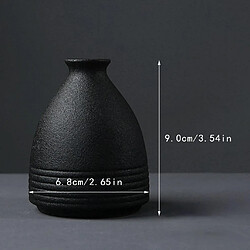 Noir en céramique vase moderne vase en céramique poterie pas cher