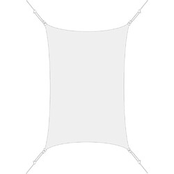 Easy Sail Voile d'ombrage rectangle 3 x 4,5m blanc.