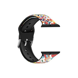 Eko Bracelet pour Apple Watch 38/40/41mm Patchwork en TPU Abstract Multicolore