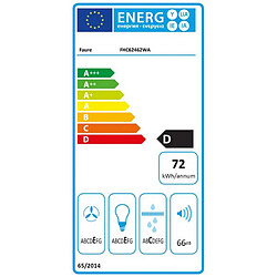 Hotte décorative murale 60cm 420m3/h blanc - fhc62462wa - FAURE