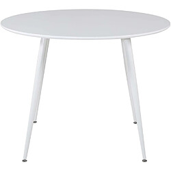 Avis Venture Home Table de repas ronde Plaza 100 cm blanc.