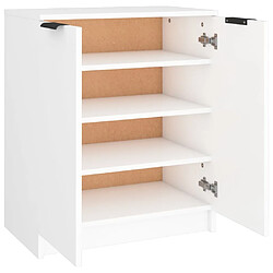 Acheter vidaXL Armoire à chaussures Blanc 59x35x70 cm Bois d'ingénierie