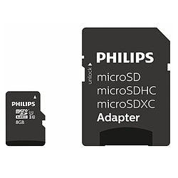 Philips Carte microSDHC PHMSD08C10 8 Go PHILIPS Carte microSDHC PHMSD08C10 8 Go