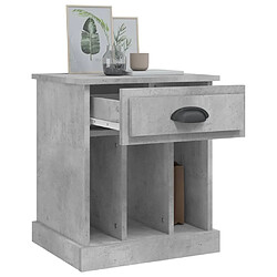 Maison Chic Table de chevet,Table de nuit,Table d'appoint pour salon gris béton 43x36x50 cm -MN78251 pas cher