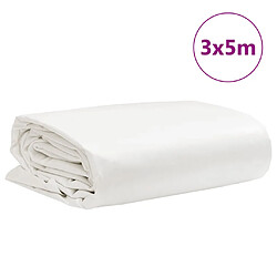 vidaXL Bâche blanc 3x5 m 650 g/m² pas cher