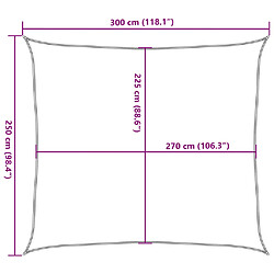 vidaXL Voile d'ombrage 160 g/m² Jaune 2,5x3 m PEHD pas cher