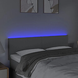 Avis Maison Chic Tête de lit scandinave à LED,meuble de chambre Gris clair 144x5x78/88 cm Tissu -MN33407