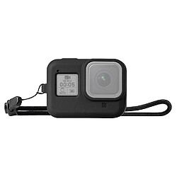 Wewoo Coque Housse de protection en silicone avec dragonne pour GoPro HERO8 noir noir 